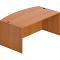 Offices To Go® Superior Laminate Desking Bow-Front Desk Shell, American Cherry, 19 1/2Hx71Wx42D