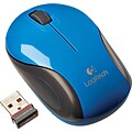 Logitech M187 Wireless Ambidextrous Optical Mouse, Metallic Blue (910-002728)