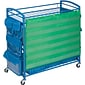 Honey-Can-Do 3-Shelf Metal Mobile Utility Cart with Lockable Wheels, Blue (CRT-03477)