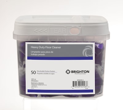 Brighton Professional™ Heavy Duty Floor Cleaner Dissolvable Portion Packets, 50/Pack