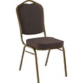 Iceberg® Banquet Chairs with Crown Back, Black/Gold, 4/Carton