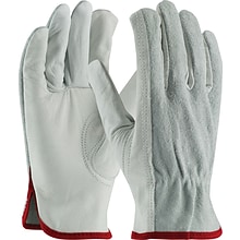 PIP 68-PK-161SB Leather Gloves, Small, Gray (179957)