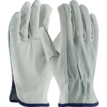 PIP Drivers Gloves, Regular Grade,  Top Grain Cowhide, Large, Gray, 1/Pr