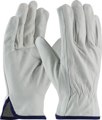 PIP Drivers Gloves, Economy Grade, Top Grain Cowhide, X-Large, Tan, 1/Pr