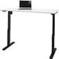 Bestar Universel 60"W Electric Height Adjustable Desk, White (65867-17)