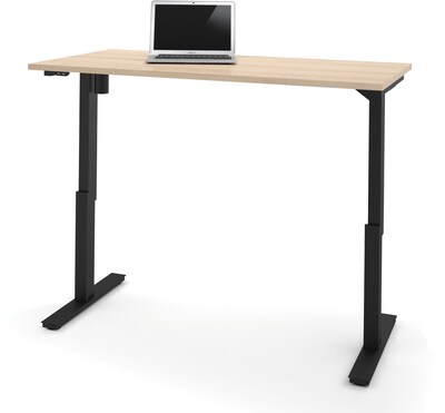 Bestar Universel 60W Electric Height Adjustable Desk, Northern Maple (65867-38)