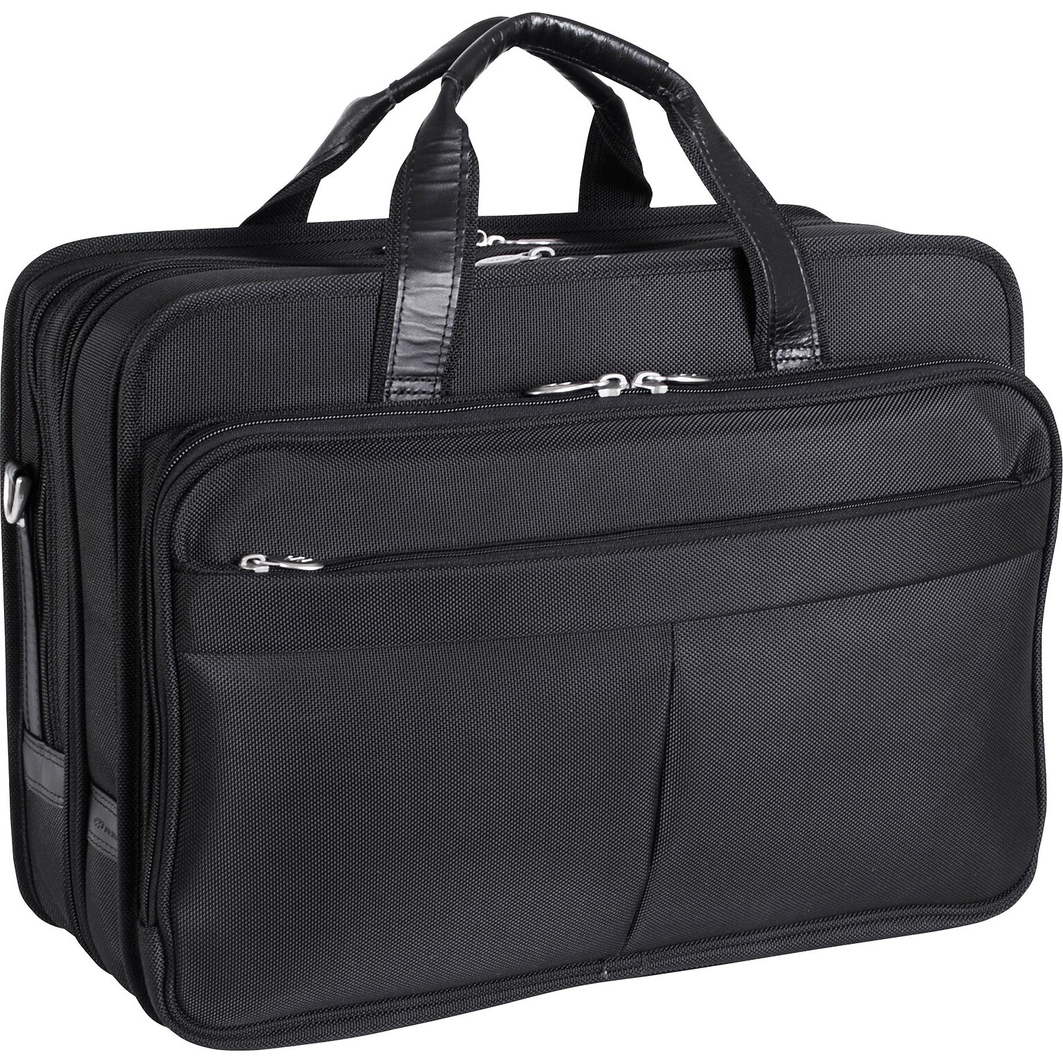 McKlein R Series Laptop Briefcase, Black Nylon (73985)