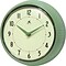 Infinity Instruments Home Essential Retro Wall Clock, Green Steel, 9.5 (10940-GREEN)