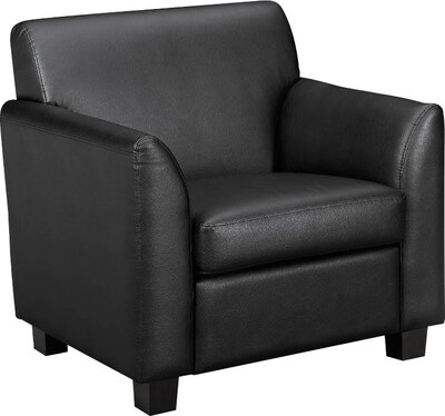 HON Circulate Tailored Club Chair, Black SofThread Leather (BSXVL871SB11) NEXT2019 NEXTExpress