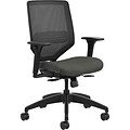 HON® Solve™ Mid-Back Office Chair with Adjustable Arms, Mesh/Fabric, Black/Ink, Seat: 22W x 19D, Back: 19W x 19H
