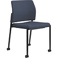 HON® Accommodate™ Armless Guest Chair, Fabric, Cerulean, Seat: 14W x 18D, Back: 18W x 19H, 2/CT