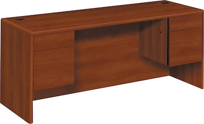 HON® 10700 Series in Cognac, 72 Kneespace Credenza w/ 3/4 Pedestals