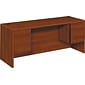 HON® 10700 Series in Cognac, 72" Kneespace Credenza w/ 3/4 Pedestals