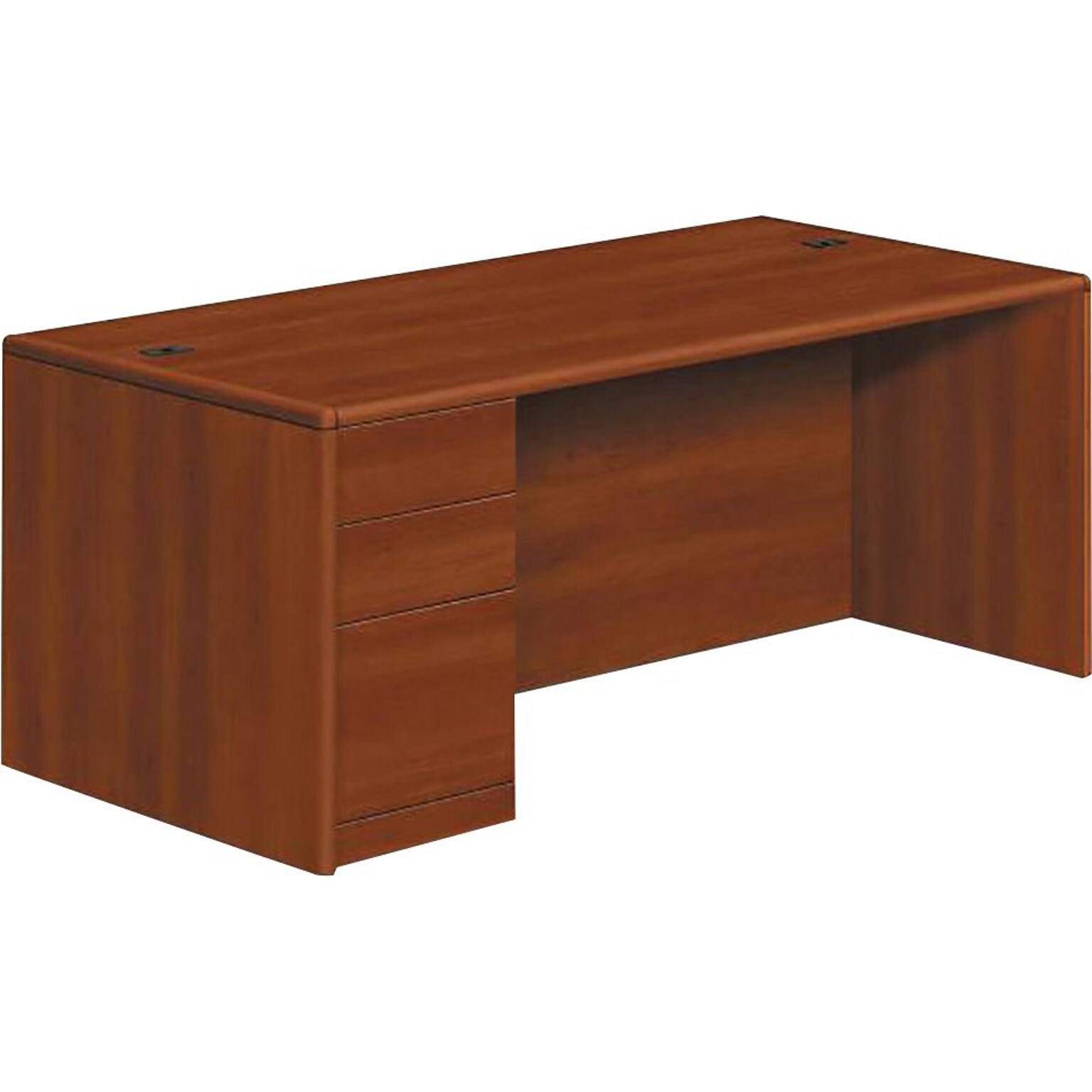 HON® 10700 Series in Cognac, 72 Desk w/ Left  Full Pedestal