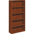 HON® 10700 Series 5-Shelf Bookcase, 69.22H x 36W x 13.13D, Cognac (H10755.COGN)