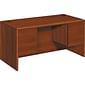 HON® 10700 Series in Cognac, 60" Kneespace Credenza w/ 3/4 Pedestals (HON10771CO)