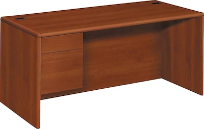 HON® 10700 Series in Cognac, 66 Desk w/ Left  3/4 Pedestal