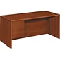 HON® 10700 Series in Cognac, 66" Desk w/ Left  3/4 Pedestal
