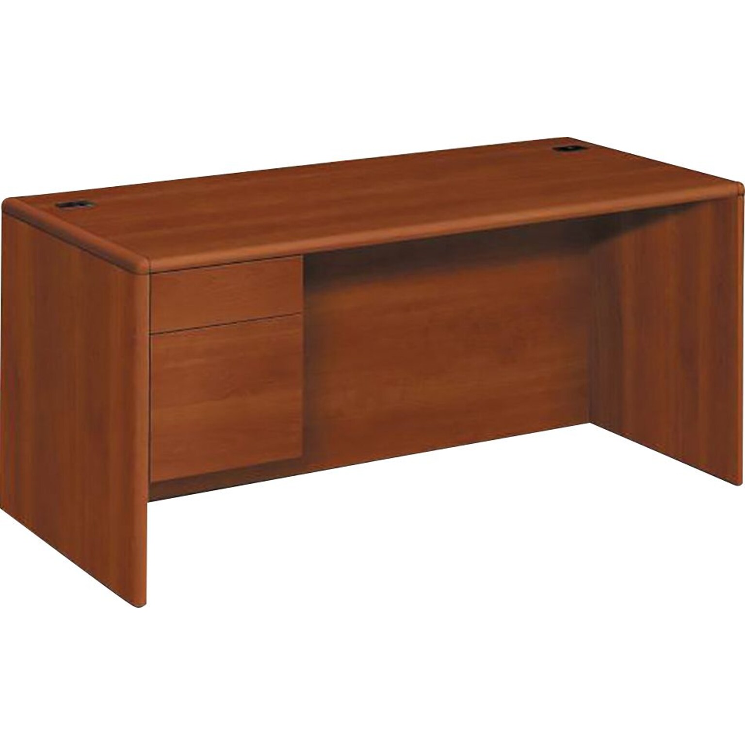 HON® 10700 Series in Cognac, 66 Desk w/ Left  3/4 Pedestal