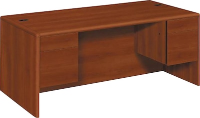HON® 10700 Series in Cognac, 72 Desk w/ 3/4 Pedestals