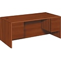 HON® 10700 Series in Cognac, 72 Desk w/ 3/4 Pedestals