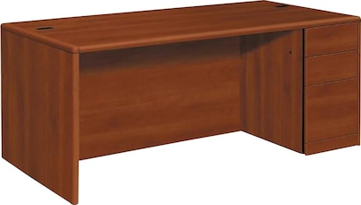 HON® 10700 Series in Cognac, 72 Desk w/ Right Full Pedestal