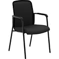 HON Instigate Mesh/Fabric Back Stacking Multi-Purpose Chair, Fixed Arms, Black (BSXVL518ES10)