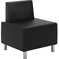 basyx by HON® VL864 Modular Lounge Chair, Leather, Black, Seat: 25W x 25D