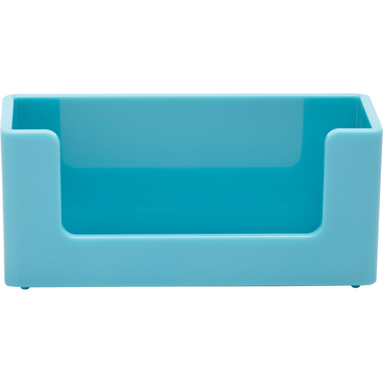 Poppin Business Card Holder, 90-Card Capacity, Aqua (102041)