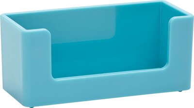 Poppin Business Card Holder, 90-Card Capacity, Aqua (102041)