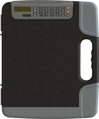 Staples® Portable Clipboard with Calculator; Heavy Duty, Black, 11 3/4 x 14 1/2 x 1 1/2, 1/PK