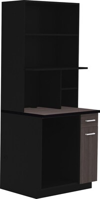 Safco 48"H Modular Break Room Appliance Hutch, Asian Night/Black (1706AN)