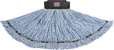 Rubbermaid Commercial Products Maximizer Large Microfiber Wet Mop, Universal Headband, Blue (1924812)