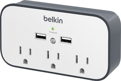 Belkin Surge Protector, 300 Joules, 3 Outlet (BSV300TTCW)