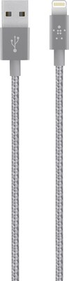 Belkin MIXIT Metallic Lightning USB Cable for All iPhones, Gray (F8J144BT04-GRY)