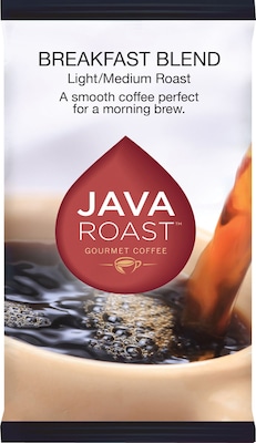 Java Roast Gourmet Breakfast Blend Ground Coffee with Filters; Regular, 1.75 oz., 42 Packets