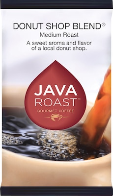 Java Roast Gourmet Donut Shop Ground Coffee plus bonus Filters, Regular, 1.75 oz., 42 Packets