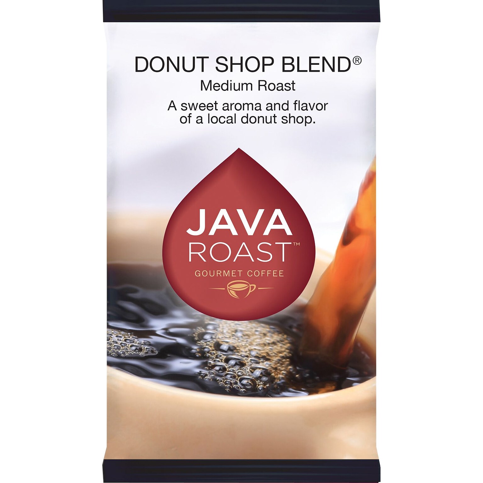 Java Roast Gourmet Donut Shop Ground Coffee plus bonus Filters, Regular, 1.75 oz., 42 Packets