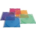 Verbatim Slim CD and DVD Storage Cases, Assorted Color, 50/Pack (94178)