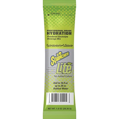 Sqwincher Lite™ Electrolyte Powdered Beverage Mix, Lemon-Lime, 1.0 oz., 8/Pack (060283-LL)