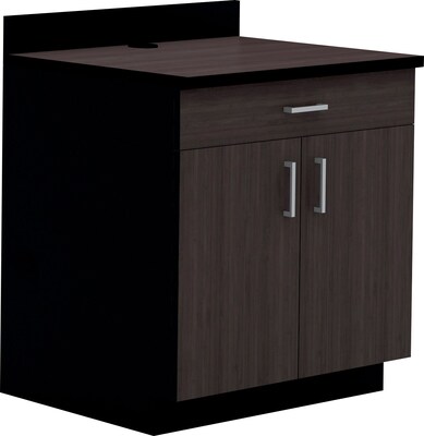 Safco 36H Modular Break Room Two Doors/One Drawer/One Adjustable Shelf Base Cabinet, Asian Night/Black (1701AN)