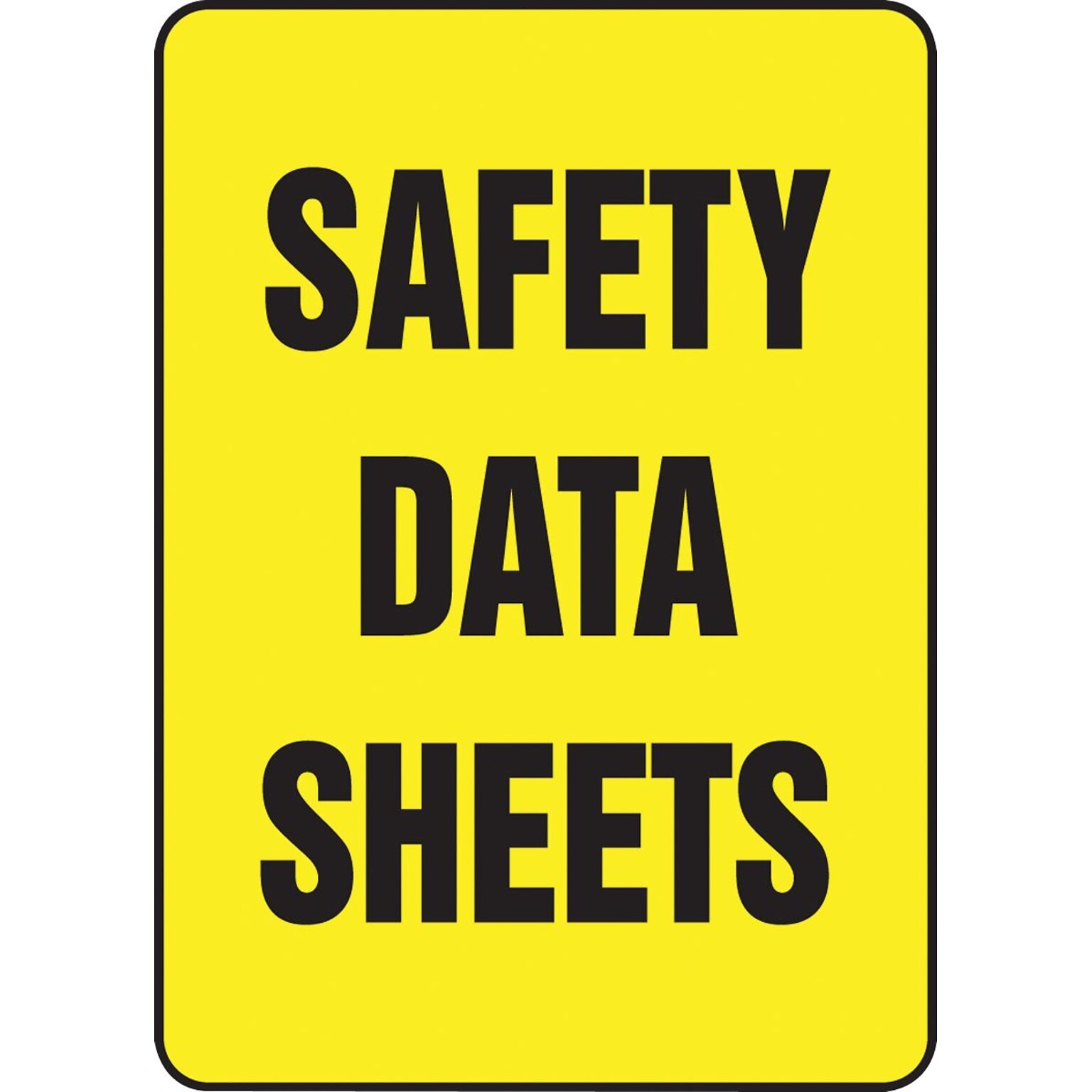 Accuform Safety Sign, SAFETY DATA SHEETS, 14 X 10, Adhesive Vinyl (MCHM517VS)