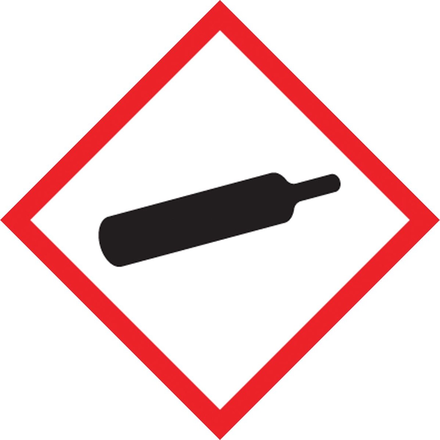 Accuform GHS Pictogram Label, GAS CYLINDER, 1 x 1, Adhesive-Poly, 250/Roll (LZH605EV2)