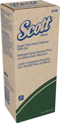 Scott Super Duty Hand Cleanser with Grit, Herbal, 8 Liters, 2 Cases (91748-04)