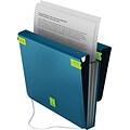 Samsill DUO 2in1 Organizer - 1 3-Ring Binder + 7 Pocket Accordion Style Expanding File - Turquoise
