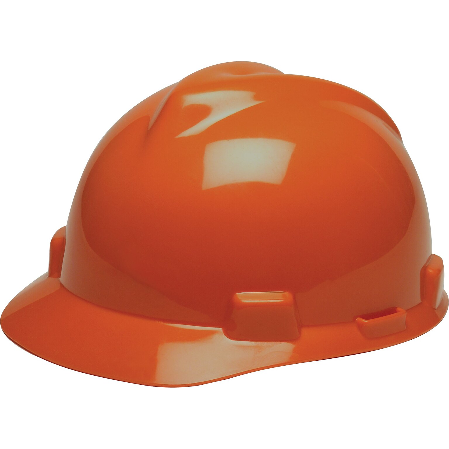 Mine Safety Appliances V-Gard Polyethylene 4-Point Short Brim Hard Hat, Orange (475361)