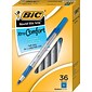 BIC Round Stic Grip Xtra Comfort Ballpoint Pen, Blue, 1.2mm, Medium, 36/pack