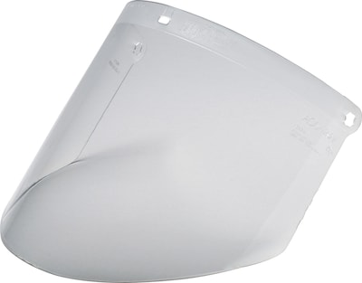 AO Tuffmaster® Clear Polycarbonate Face Shield Visor, 9 in (H) x 14 1/4 in (W) x 0.08 in (T), Shield