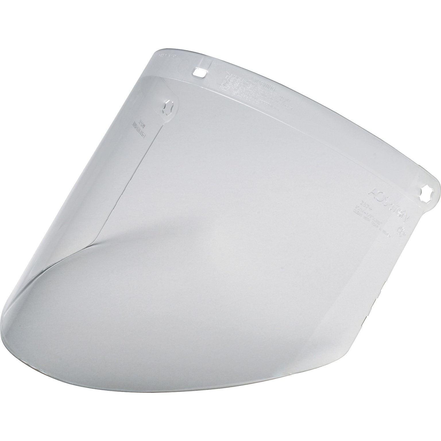 AO Tuffmaster® Clear Polycarbonate Face Shield Visor, 9 in (H) x 14 1/4 in (W) x 0.08 in (T), Shield Only