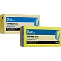 Quill Brand® Self-Stick, Flat Notes, 3 x 3, Yellow & Mega Colors, 24 Pack (CD47384YW)